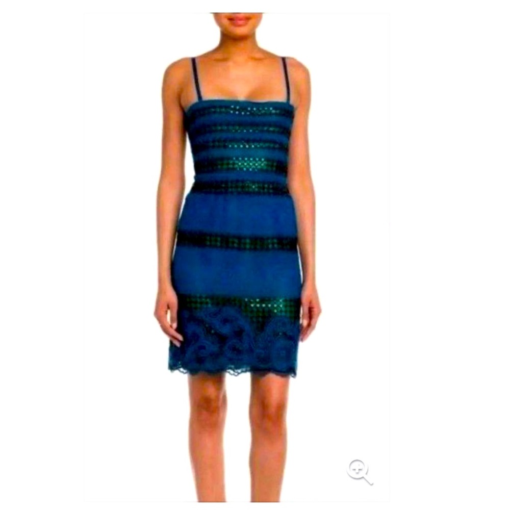 BCBGMAXAZRIA Sequin and knitted Manuela Dress